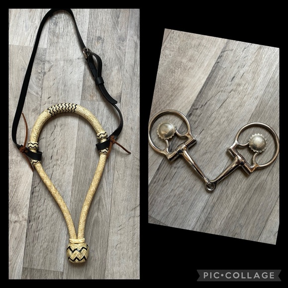 ⚡️CONCHO SNAFFLE BIT AND RAWHIDE BOSAL BUNDLE⚡️ - Picture 2 of 5